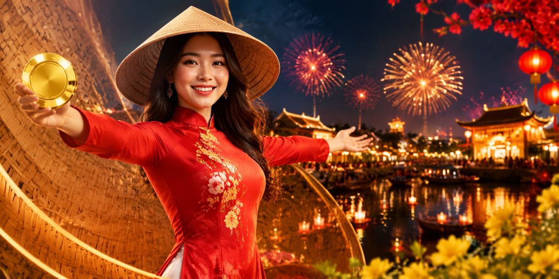 Người mang nón lá nhận bonus nạp tiền tại Huế trong khung cảnh truyền thống