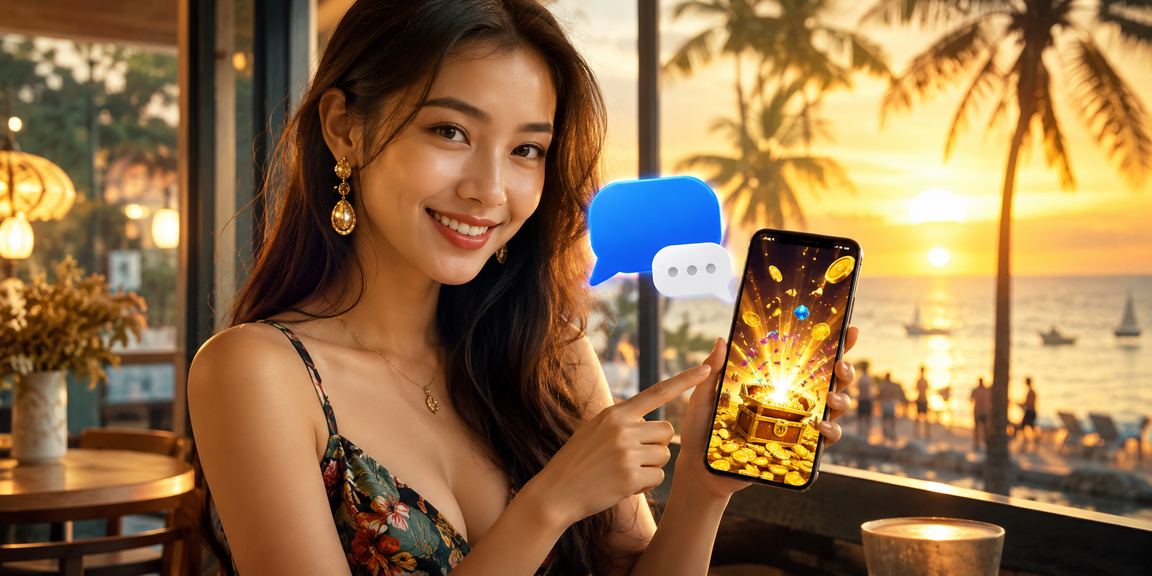 Người dùng kiểm tra khuyến mãi casino trên điện thoại tại Phú Quốc